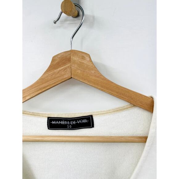 Maniere De Voir White V Neck Tunic Sweatshirt - Picture 2 of 3
